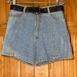 NWOT Vintage No Excuses Denim Jean Shorts with Belt Size 11